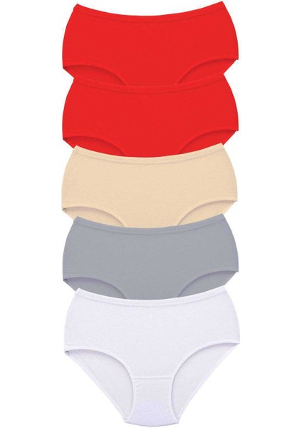 5 Adet Tutku Kadın Yüksek Bel Bato Kalın Lastik Külot S14