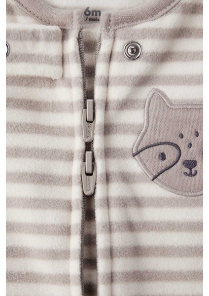 Erkek Bebek Kahverengi Polar Tulum modelleri