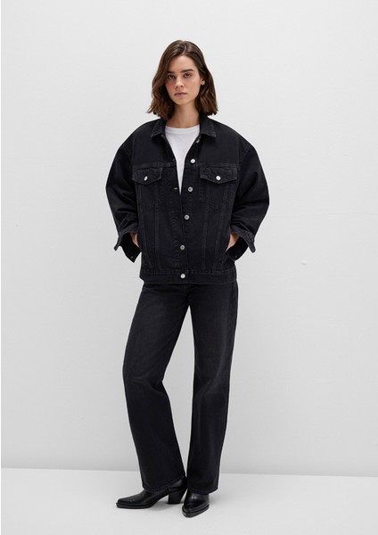 Luna 90LAR Koyu Gri Jean Ceket 1110177-90547 fiyatları