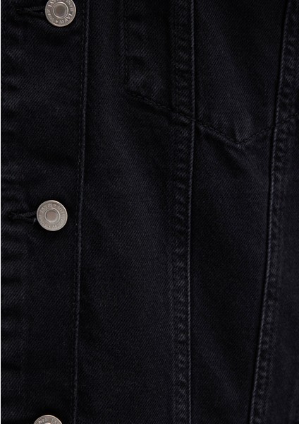 Luna 90LAR Koyu Gri Jean Ceket 1110177-90547