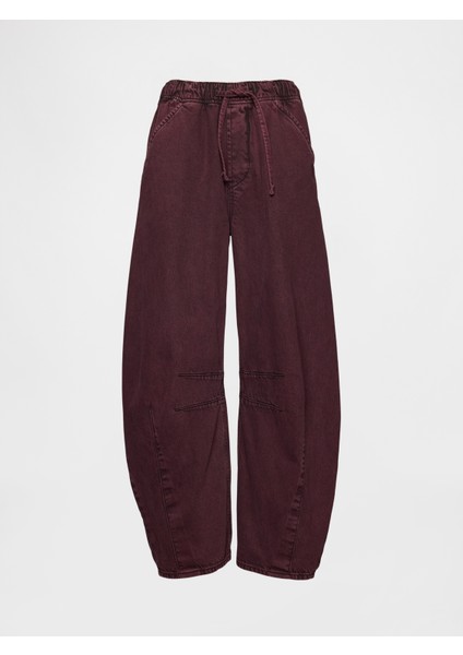 Kadın Bordo Mid Rise Ultrasoft Easy Horseshoe Jean Pantolon fiyatları