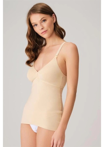 Kadın Fantazi Iç Giyim Modal Pamuklu Lohusa Önden Açılan Ten Emzirme Atleti - Şehvetli ve Zarif Tasarım