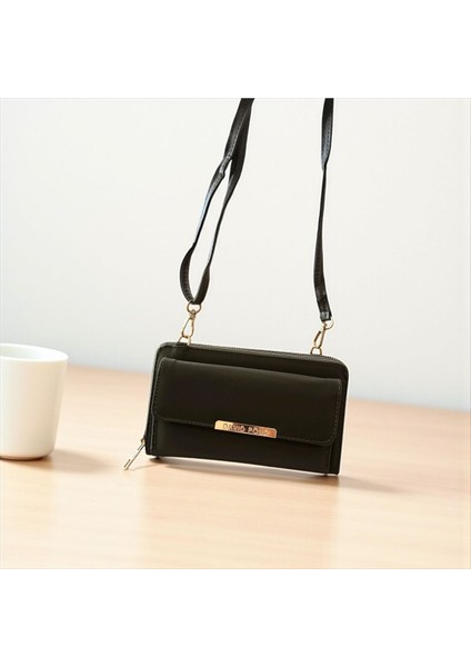 Telefon ve Kart Bölmeli Çift Gözlü Kadın Çok Amaçlı Çanta