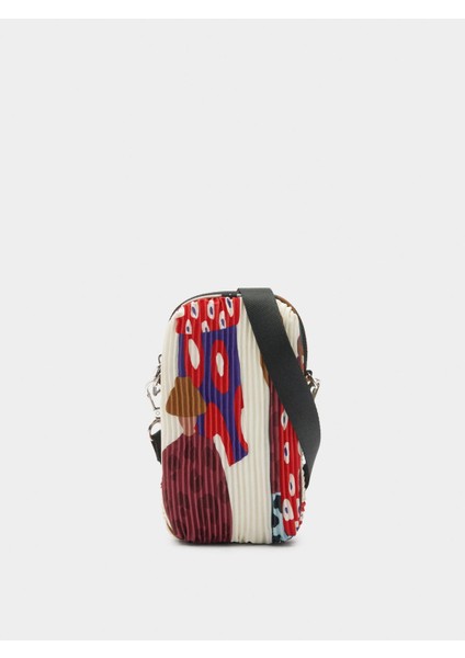 Desenli Teknik Kumaş Telefon Çantası