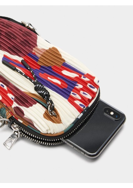 Desenli Teknik Kumaş Telefon Çantası fiyatları