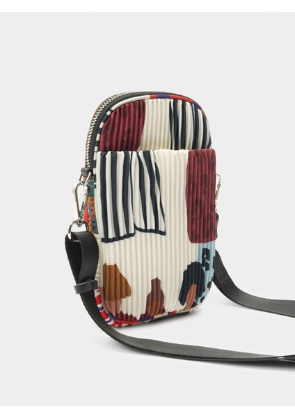 Desenli Teknik Kumaş Telefon Çantası modelleri