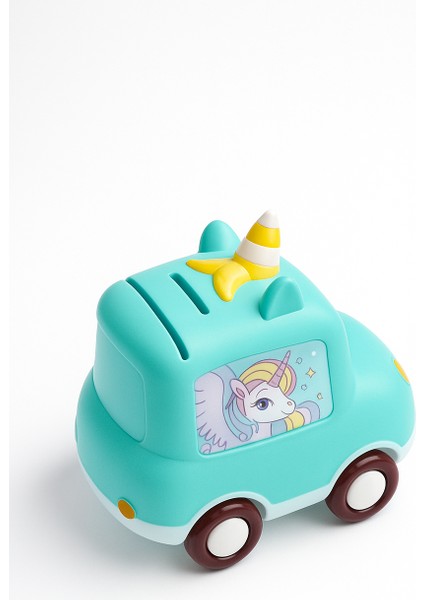 Sevimli Unicorn Araba Kumbara – Şifreli Para Kutusu – Çocuklar Için Oyuncak ve Kumbara Bir Arada