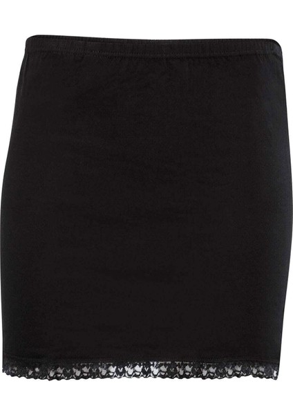 Kadın Dantel Detaylı Mini Jüpon Etek Astarı Siyah - 3001A fırsatları