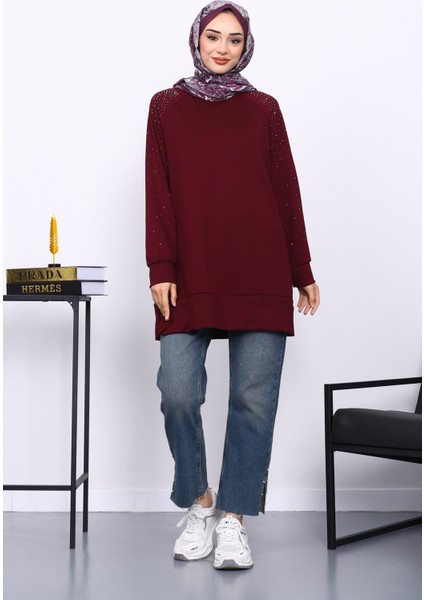 Mürdüm Taş Detaylı Modal Tunik fiyatları