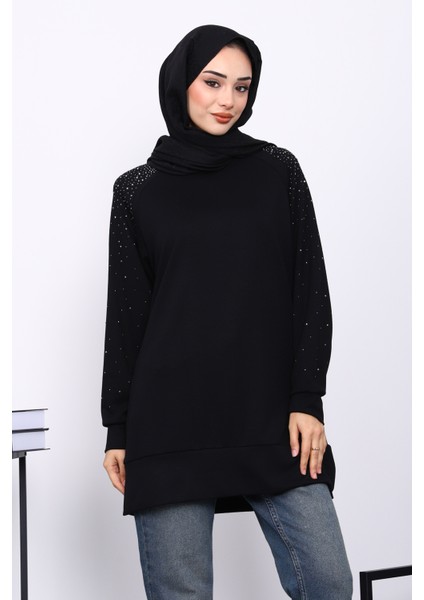 Siyah Taş Detaylı Modal Tunik modelleri