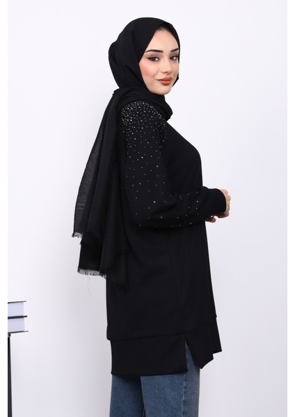 Siyah Taş Detaylı Modal Tunik fırsatları