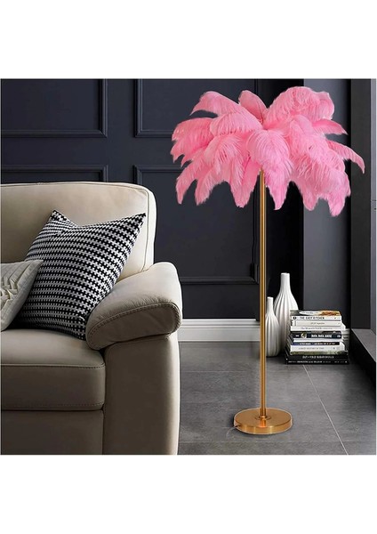 Pembe Deve Kuşu Tüyü Lambader modelleri