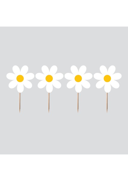 Papatya Temalı Kürdan 8'li