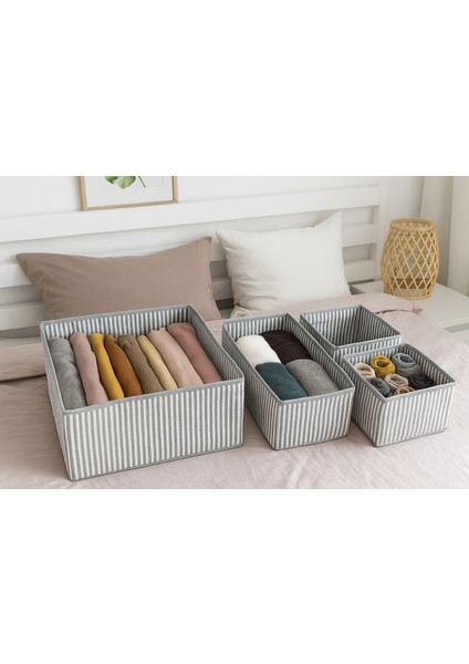 4'lü Çekmece Düzenleyici Kutu Seti