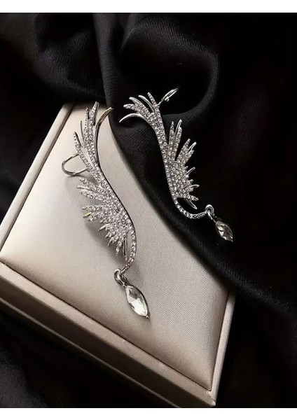 Zarif Melek Kanadı Klipsli Küpe fiyatları