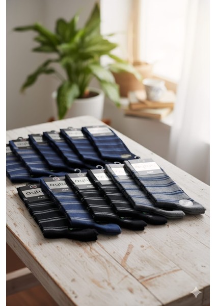 Bambu Erkek Soket Çorabı, Mevsimlik, Asorti, (41-45) 12 Çift