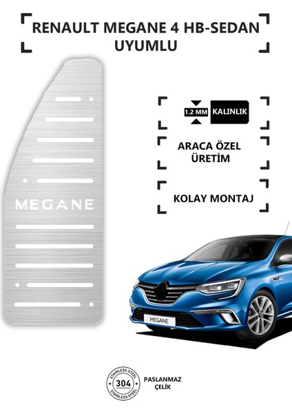 Renault Megane 4 Sedan - Hb Ayak Dinlendirme Pedalı Krom Ayak Dayama Pedalı