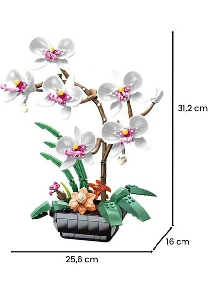 JK29012 Jaki Beyaz Orkide Saksıda 581 Parça Block Oyuncak fiyatları