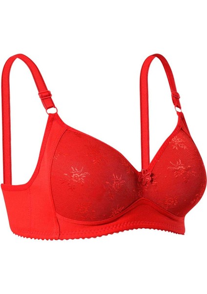 Silikonlu Toparlayıcı Dantelli Telsiz Sütyen Kırmızı fiyatları