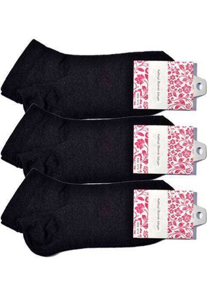 Siyah Kadın Bilek Çorap 3 çift modelleri