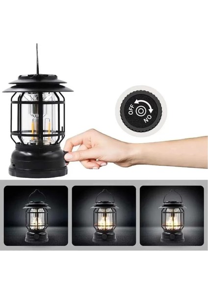 Bluetooth Hoparlör Özellikli Dimerli Led Kamp Lambası Hs66 (4915) indirimleri