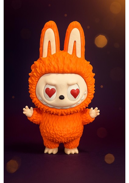 Labubu The Monsters Big Into Have A Seat 3D Printer Baskı Turuncu Renk
