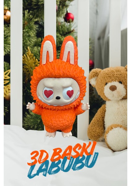 Labubu The Monsters Big Into Have A Seat 3D Printer Baskı Turuncu Renk fiyatları