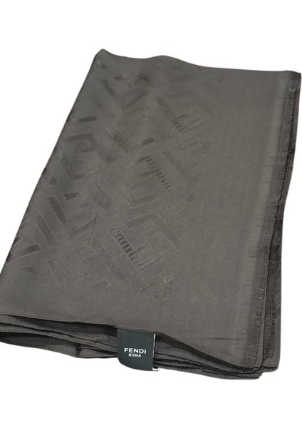 F Desen Ipek Jakarlı Şal Acı Kahve