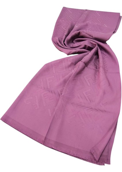 F Desen Ipek Jakarlı Şal Acı Patlıcan modelleri