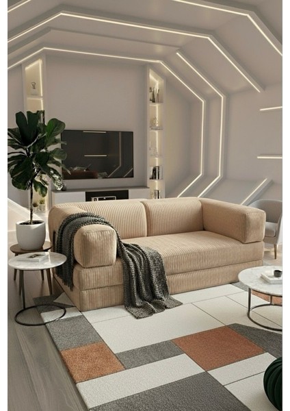 Liona 80X160 Yatak Olabilen Kanepe Modüler Çok Fonksiyonlu Aktivite Koltuk Bej fiyatları