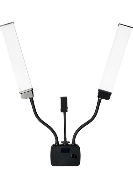 AL45X Esnek Çift Kol LED Işık Çift Renkli LED Video Işığı, Canlı Yayın Telefon Tutucu 3 Mod fiyatları