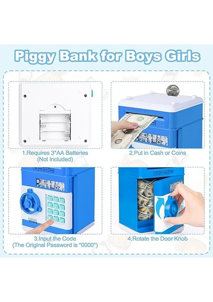 Elektronik Şifreli Kasa Otomatik Kağıt Para Alan Atm Kumbara