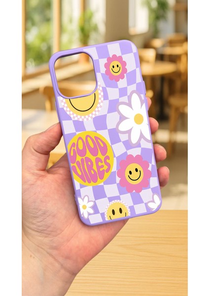 iPhone 12 ve 12 Pro Uyumlu Good Vibes Silikon Darbe Emici Klasik Korumalı Rubber KILIF277