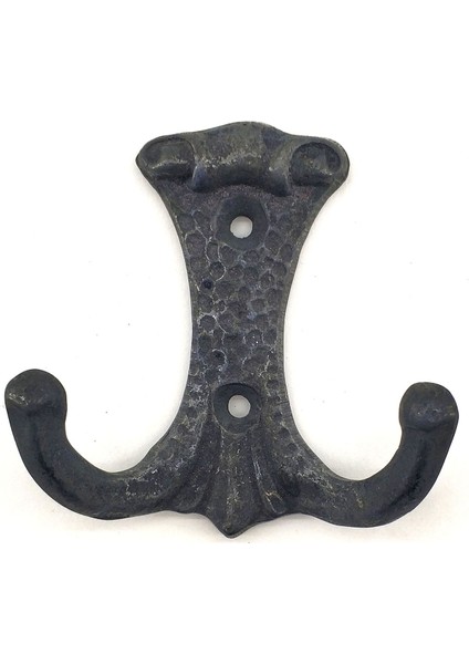 Antika Tarz Dekoratif Pirinç Anıt Çiftli Vestiyer Askı - 85X72 Mm, Oksit