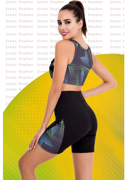 Lady Sporcu Şort Tayt Büstiyer Takım