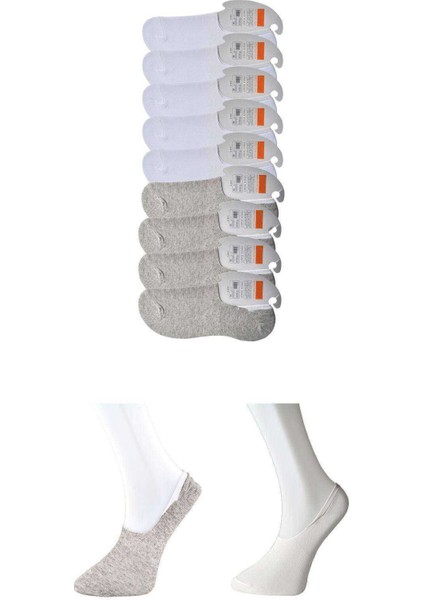 Gri ve Beyaz Erkek Babet Çorap 9 çift fırsatları