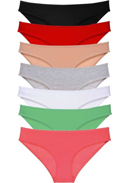 7 adet Süper Eko Set Likralı Kadın Slip Külot Set 3