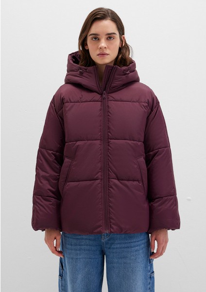 Su Itici Kapüşonlu Bordo Şişme Mont 1110199-70434 indirimleri