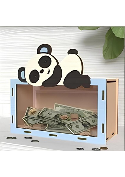 Hayvan Figürlü Önü Şeffaf Pleksili Ahşap Kumbara Tipbox fiyatları