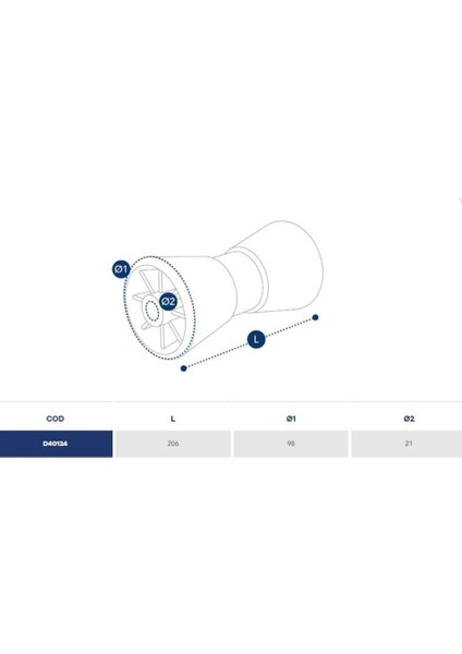 Orta Makara Takozu 206 mm Mavi fiyatları