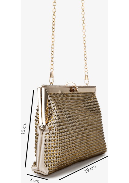 Kadın Vegan Sarı Abiye Çanta 1083 028 Bn Cnt SK25-26 Altın fiyatları