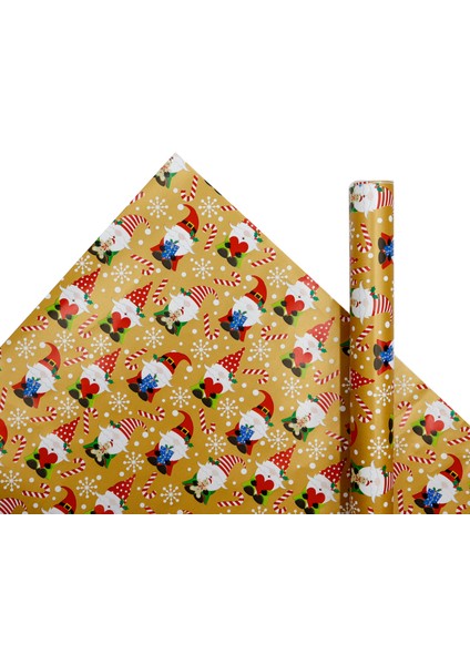 70X100 Yılbaşı Temalı Hediye Paketleme Kağıdı - 2'li Paket - M23