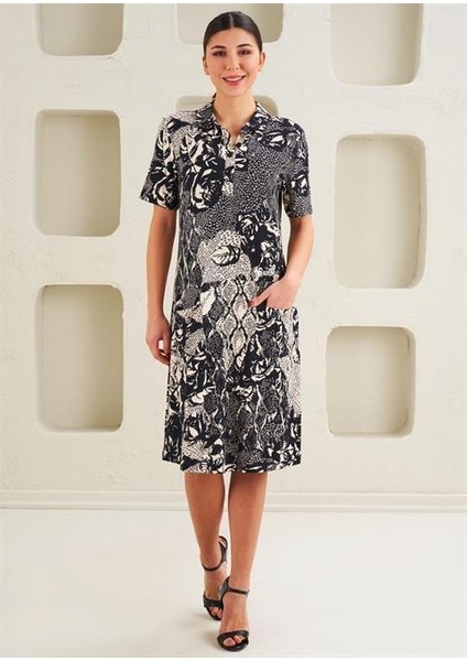 Kadın Örme Viskon Elbise - 45273