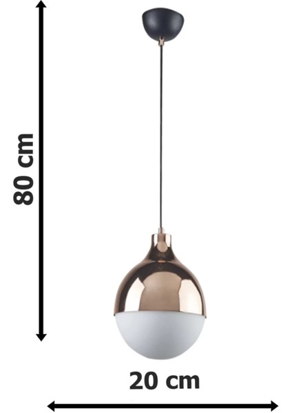 Modern Tekli Sarkıt Retro Bakır Renk Beyaz Camlı Hol Avize fiyatları