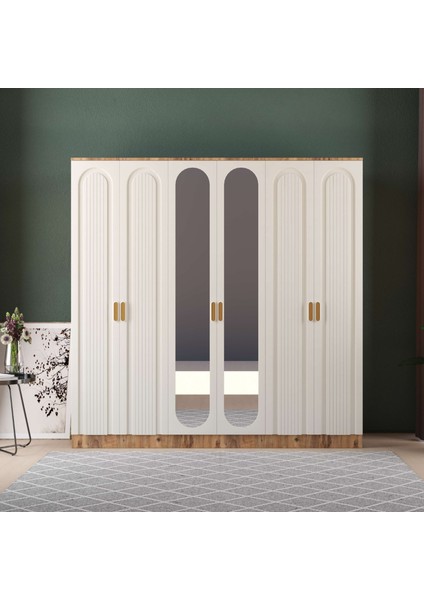 MİLA 6 KAPAKLI EKO GARDIROP - MDF KAPAK indirimleri