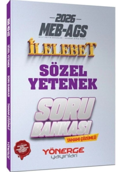 2026 Meb Ags Sözel Yetenek Ilelebet Soru Bankası Yönerge Yayınları
