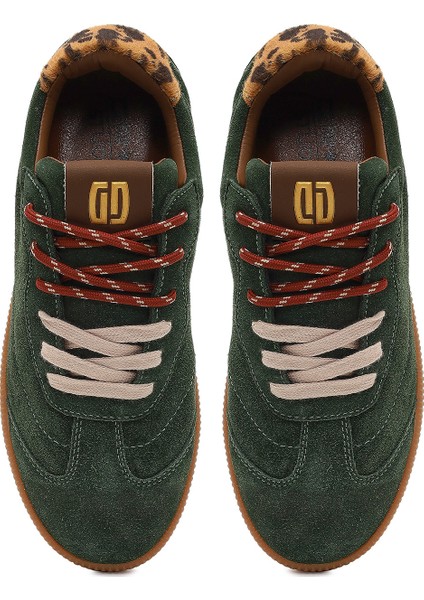 Studio Kadın Yeşil Bağcıklı Süet Sneaker 25AFD435310