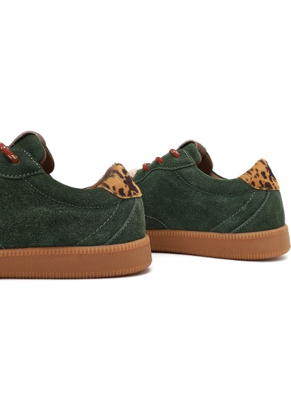 Studio Kadın Yeşil Bağcıklı Süet Sneaker 25AFD435310