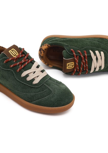Studio Kadın Yeşil Bağcıklı Süet Sneaker 25AFD435310