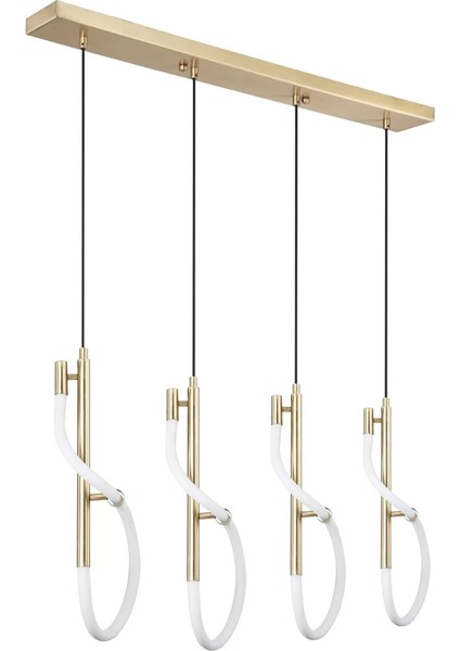 Dörtlü Sıralı Ledli Avize